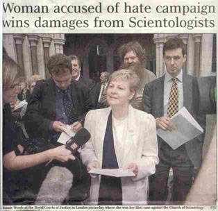 Bonnie outside High Court